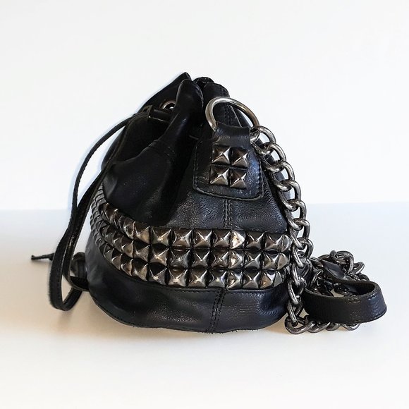 Tylie Malibu Handbags - Tylie Malibu studded black leather crossbody bag